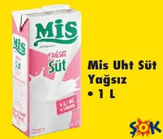 MİS UHT SÜT YAĞSIZ 1 L
